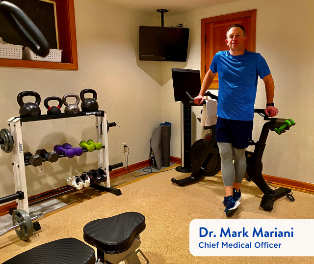 Dr. Mark Mariani in home gym