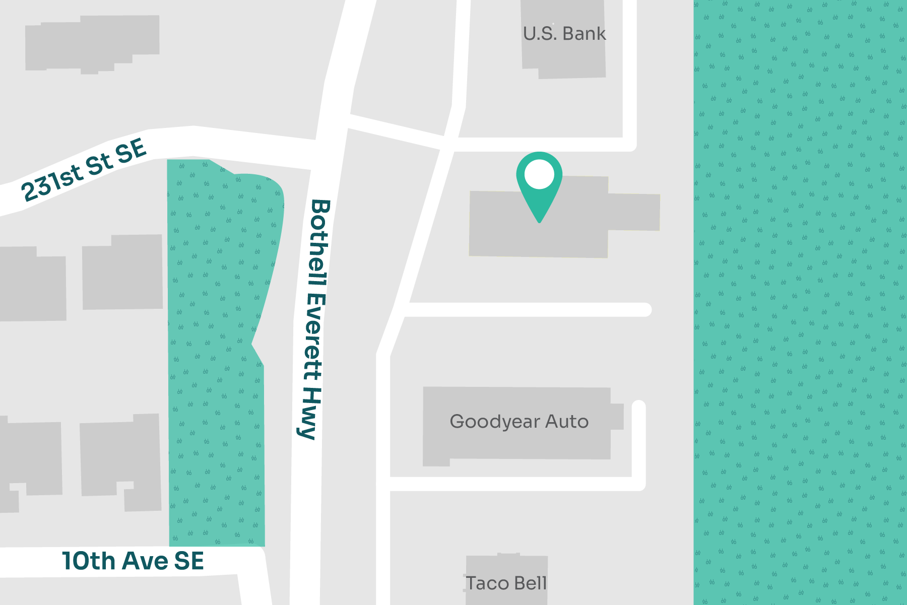 A map displaying location of MultiCare Indigo Urgent Care - Bothell