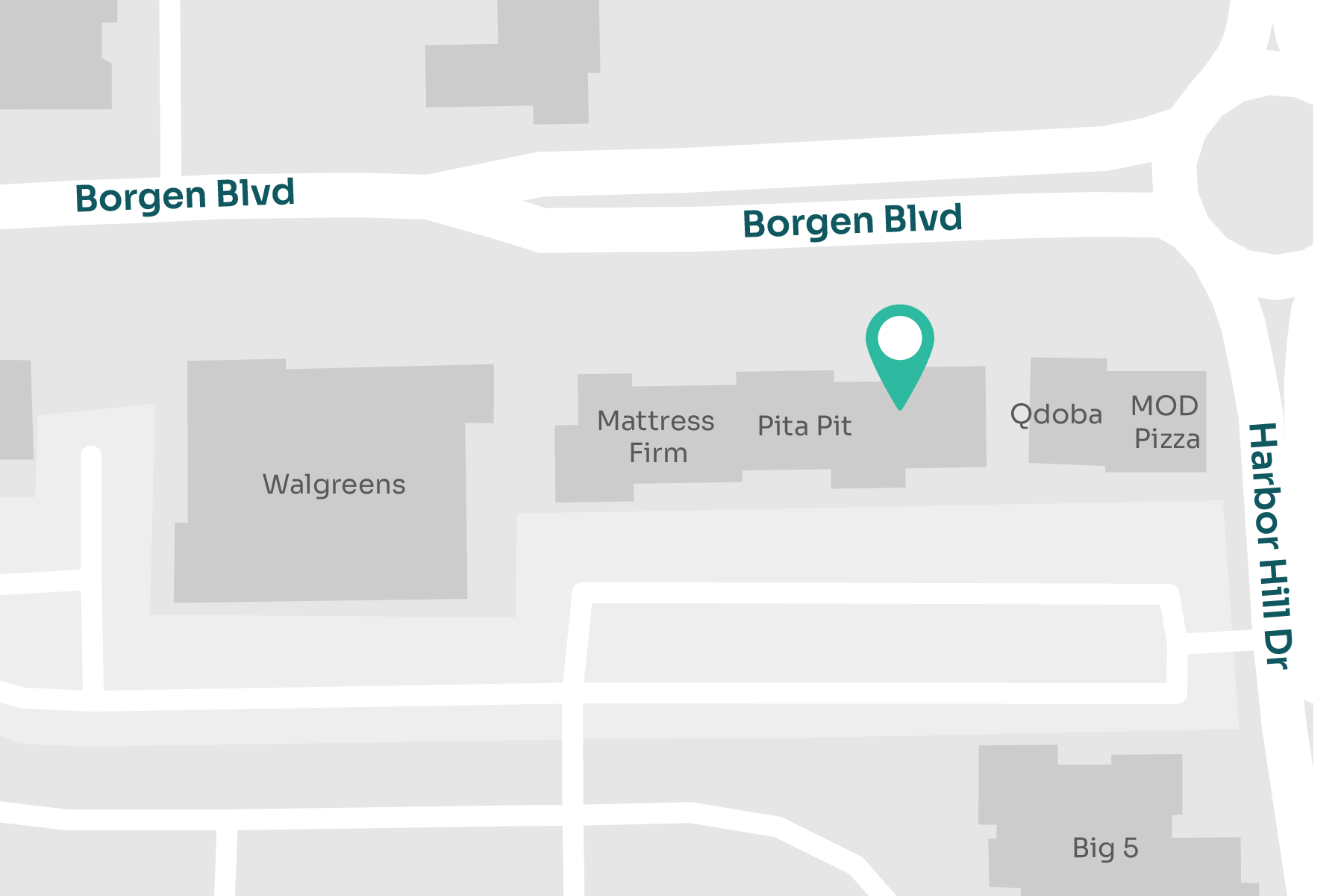 A map displaying location of MultiCare Indigo Urgent Care - Gig Harbor