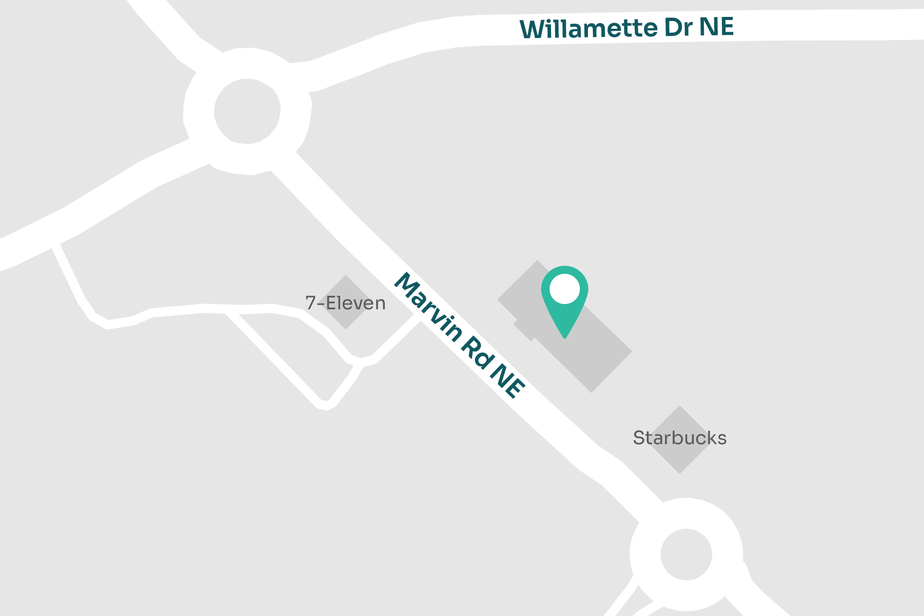 A map displaying location of MultiCare Indigo Urgent Care - Lacey
