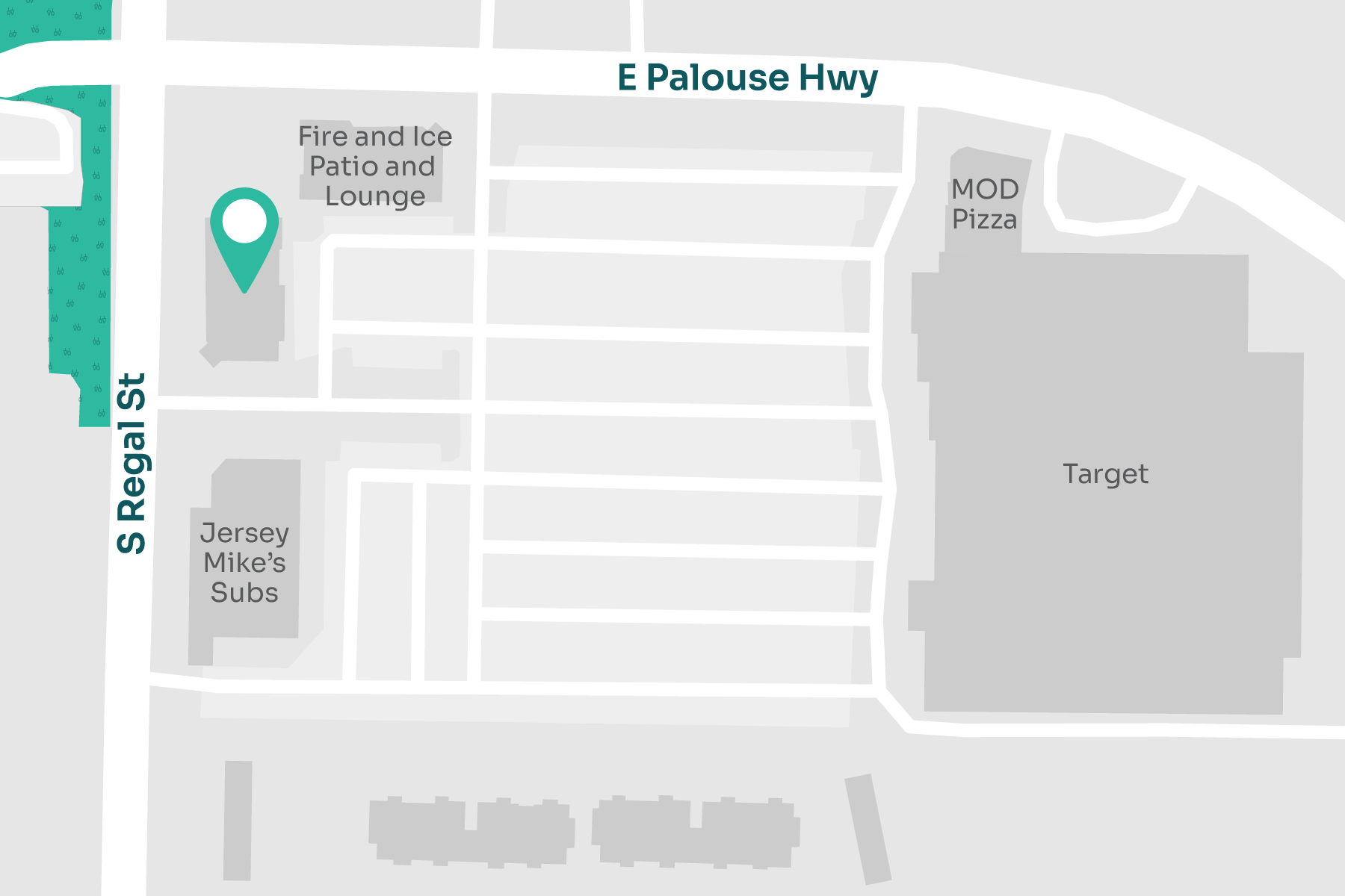 A map displaying location of MultiCare Indigo Urgent Care - Spokane