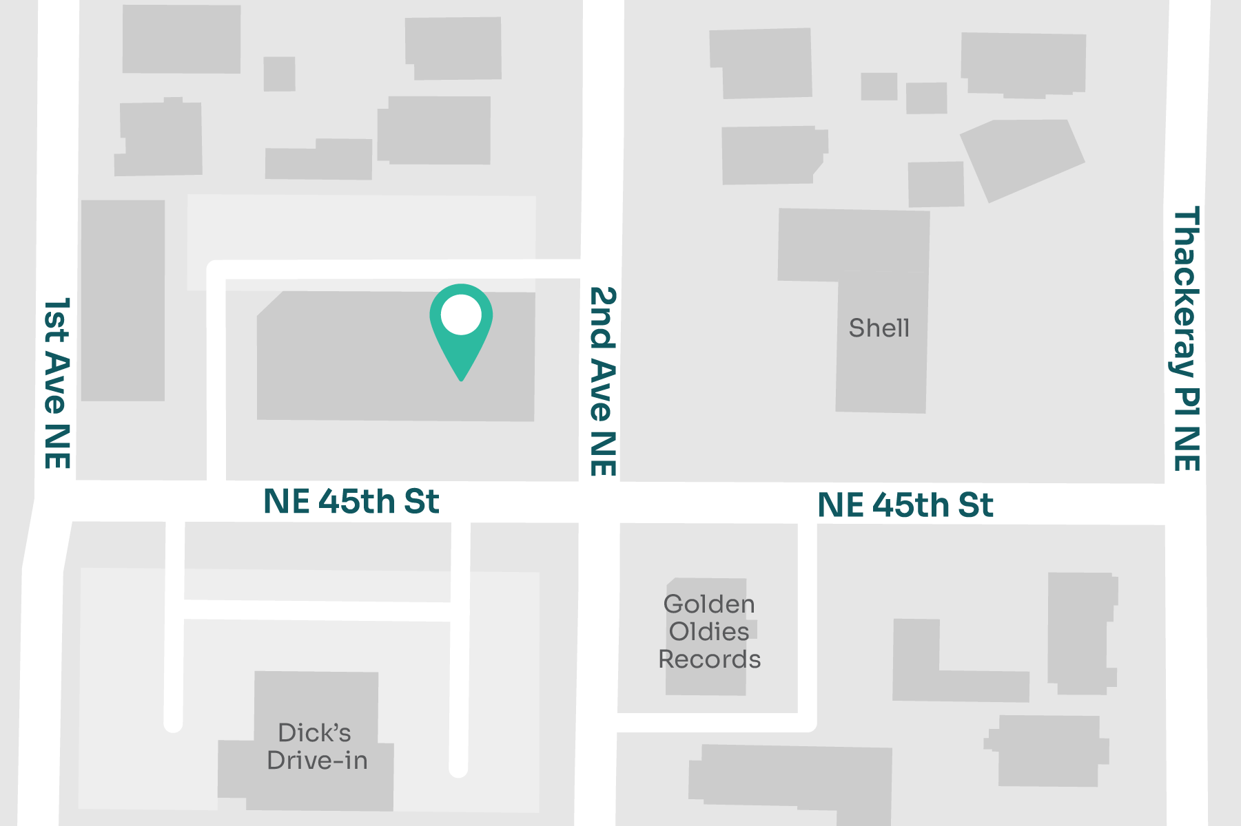 A map displaying location of MultiCare Indigo Urgent Care - Seattle