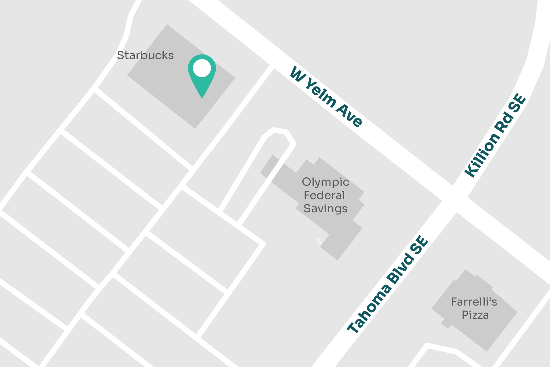 A map displaying location of MultiCare Indigo Urgent Care - Yelm